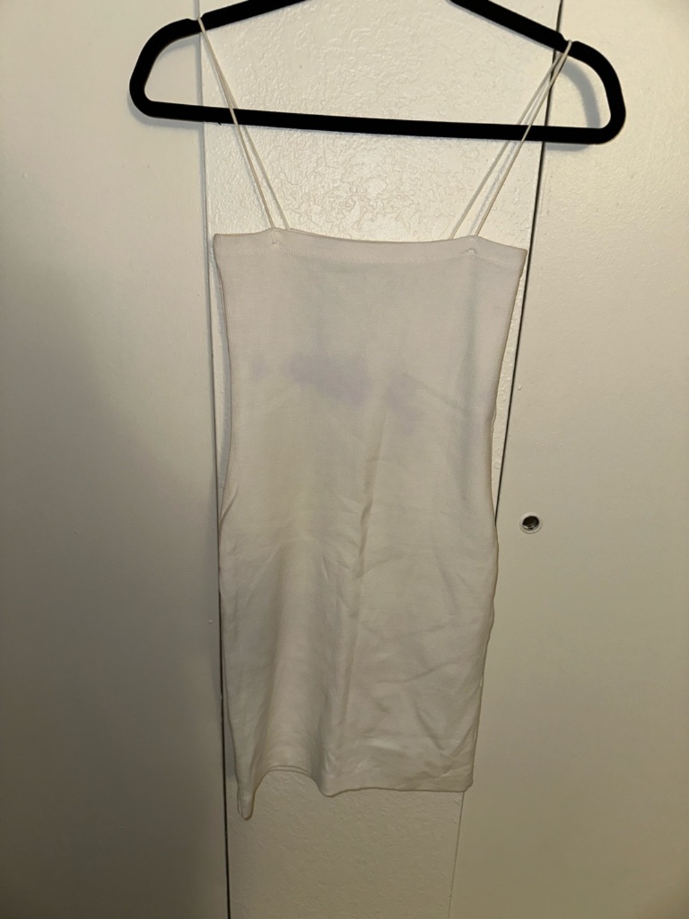 Zara White Ribbed Dress - Picture 3 of 7